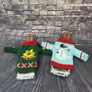 Uncle Bob's Ugly Sweater Wine Bottle Sweater covet Lot of 2